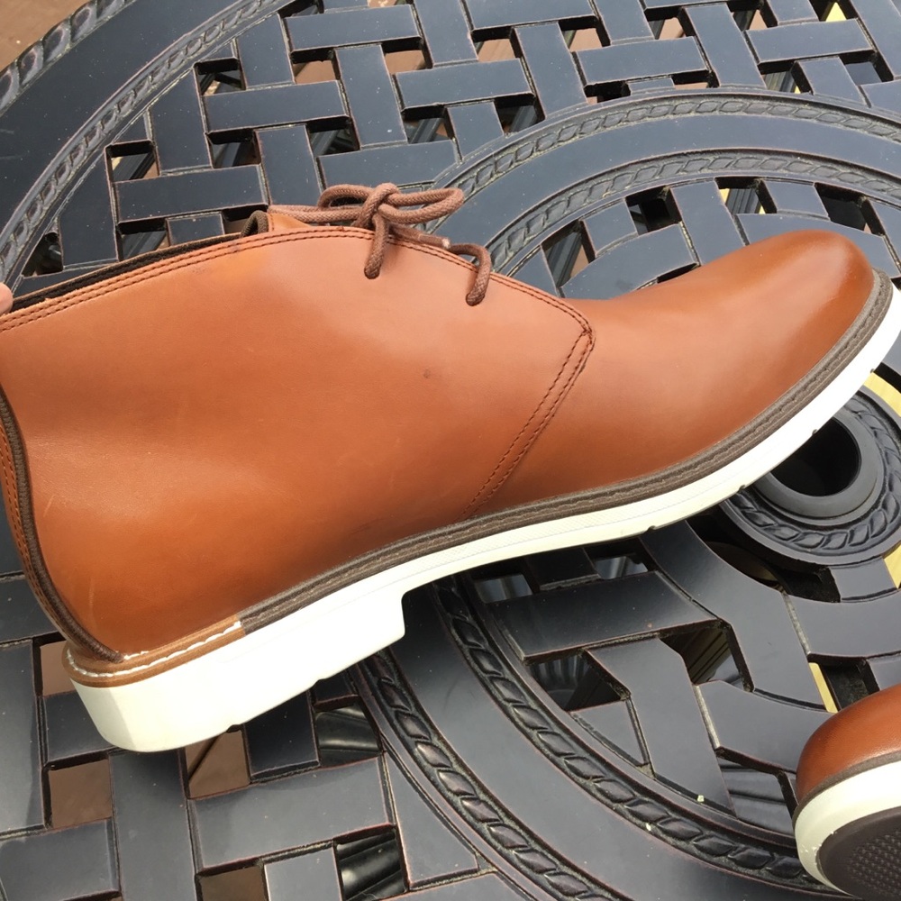 Cole Haan Men's Cognac Leather Chukka Boots - Picture 7 of 9